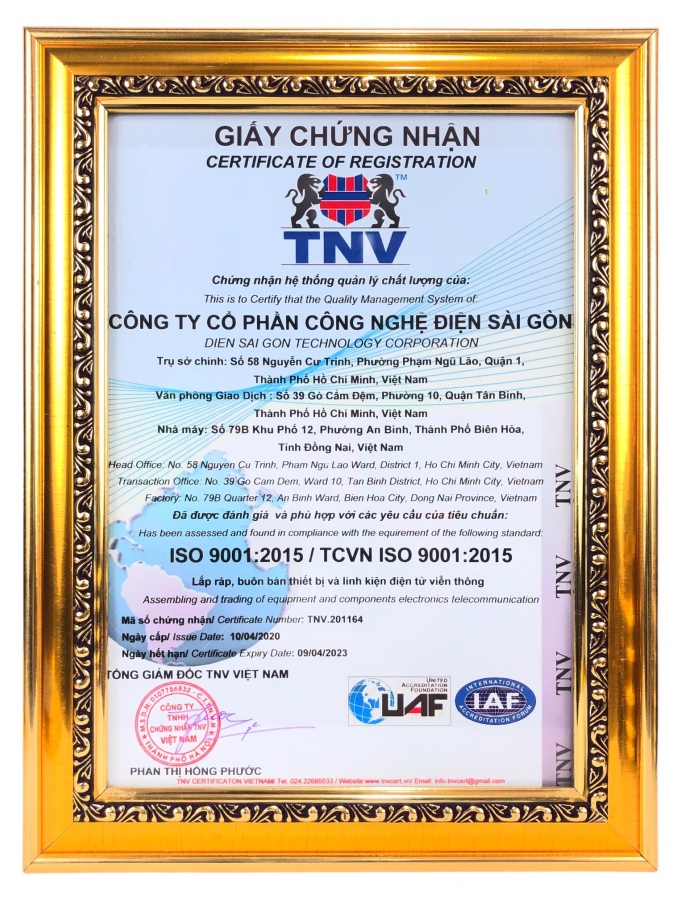 CHỨNG NHẬN CHẤT LƯỢNG ISO 9001:2015