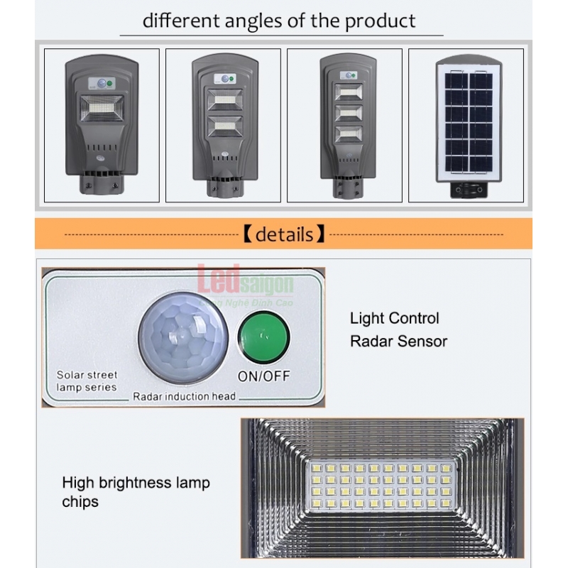 ĐÈN ĐƯỜNG NLMT LIỀN THỂ 40W