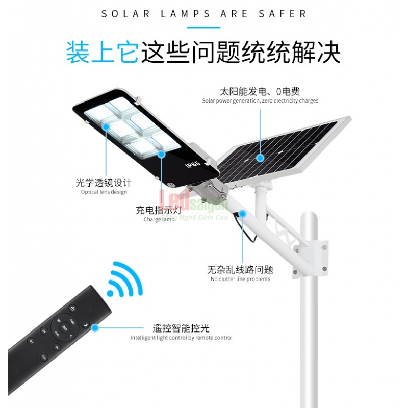 ĐÈN ĐƯỜNG NLMT BÀN CHẢI 300W