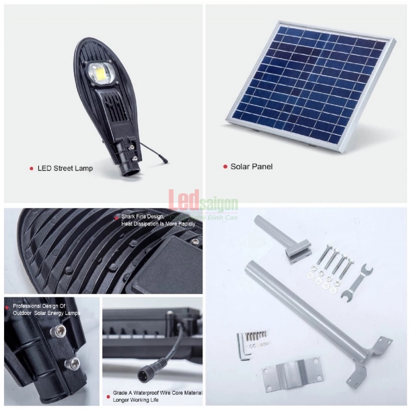 ĐÈN ĐƯỜNG NLMT CHIẾC LÁ 50W