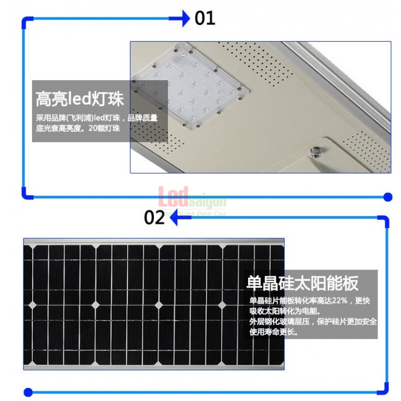ĐÈN ĐƯỜNG NLMT LIỀN THỂ 20W