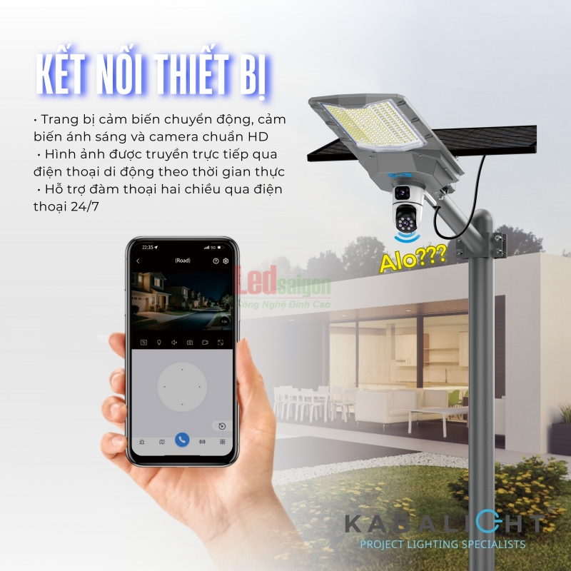 ĐÈN ĐƯỜNG NLMT CAMERA KB-S1000WC