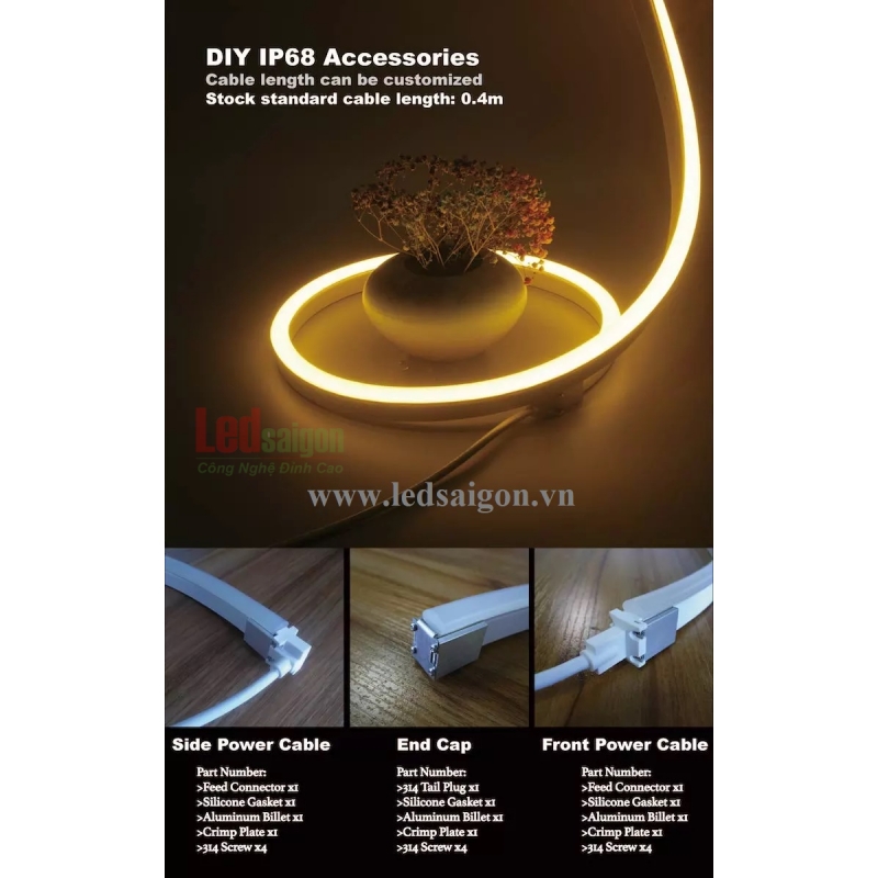  Led Dây Flex Neon 100M Vàng