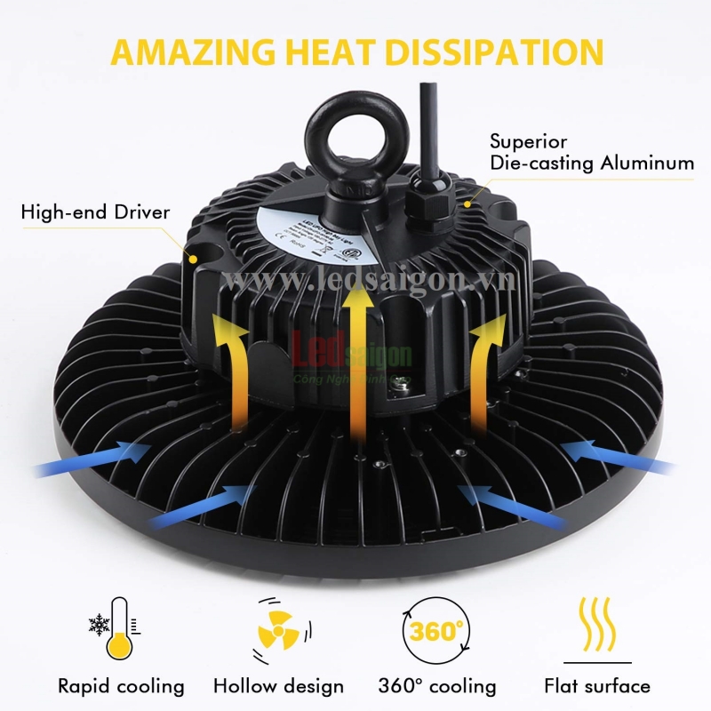 Đèn Led UFO Highbay 100W