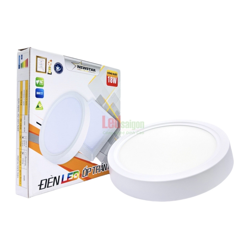 Ốp Trần Nổi Tròn Newstar  18W