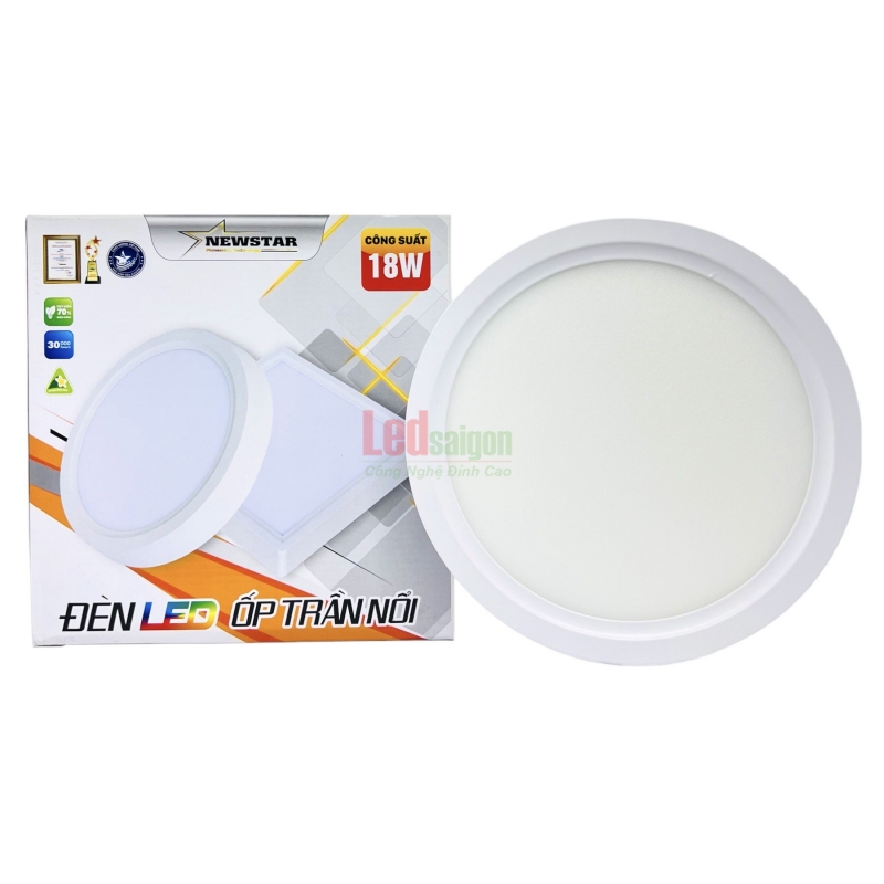 Ốp Trần Nổi Tròn Newstar  18W